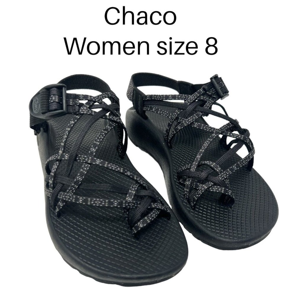 Chaco Zx3 Classic Sandals Black/white  Womens Size 8 Beach Hiking ActiveWear